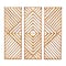 Set of 3 Brown Wood Contemporary Wall Decor 12", 35"